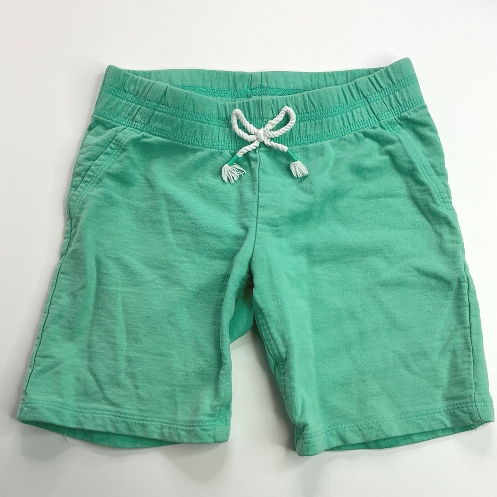 Jumping Beans Mint Green Cotton Shorts Kids 6X French Terry Faux Drawstring